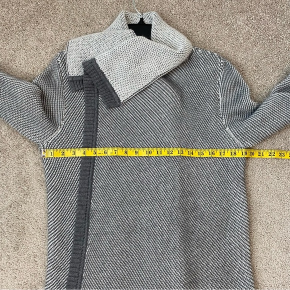 Ann Taylor Open Front Wool Blend Cardigan Gray L - Picture 8 of 9